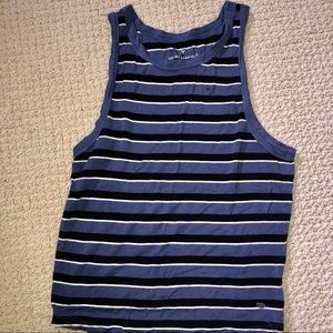 Blue AE Striped High-Neck Tank